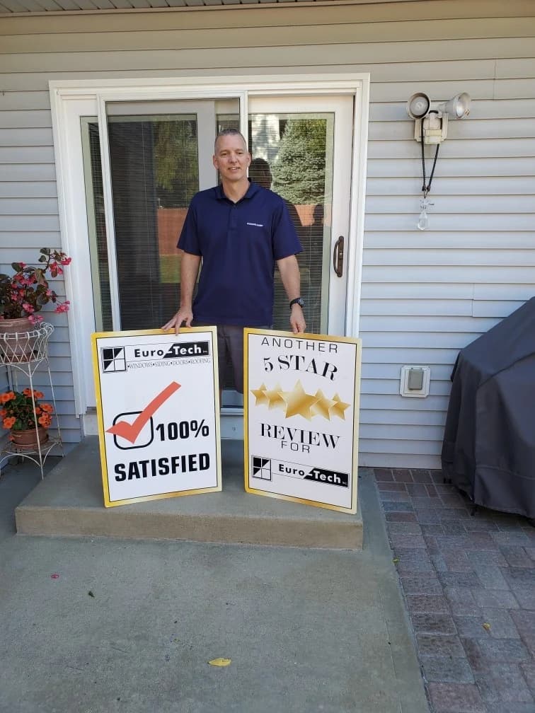 Sliding patio door installation in the Midwest by Euro-Tech