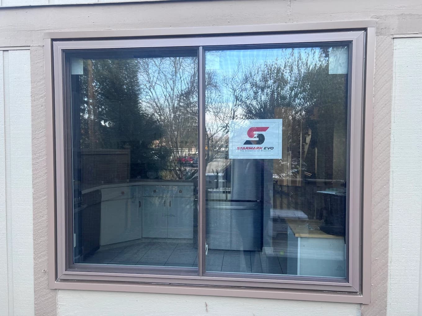 Horizontal sliding replacement window installed by Euro-Tech in the Midwest